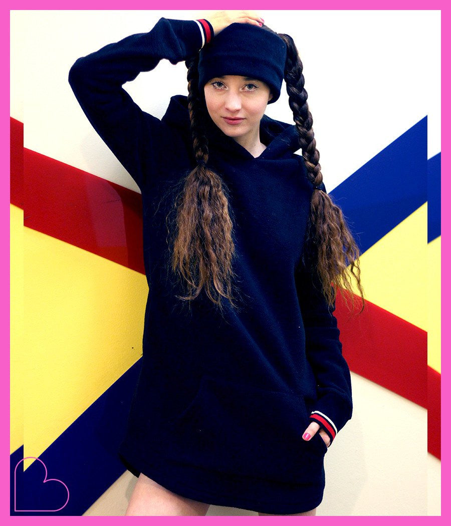 POLARITY HOODIE DRESS
