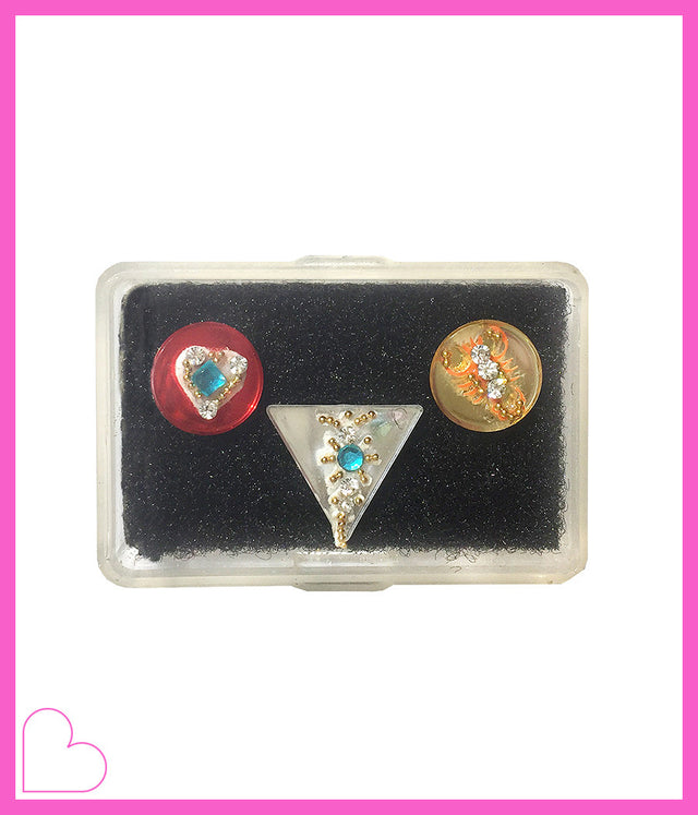 RED/CLEAR/YELLOW PRINCESS TRIO HAIR CANDY